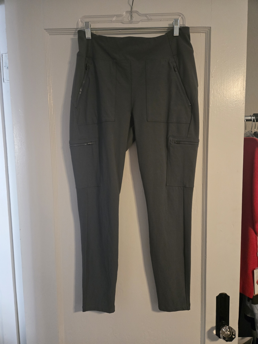 Athleta Gray Zip-Pocket Slim Joggers